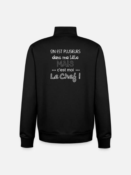 Chef - Sweat zippé unisexe en coton bio Stanley/Stella - noir
