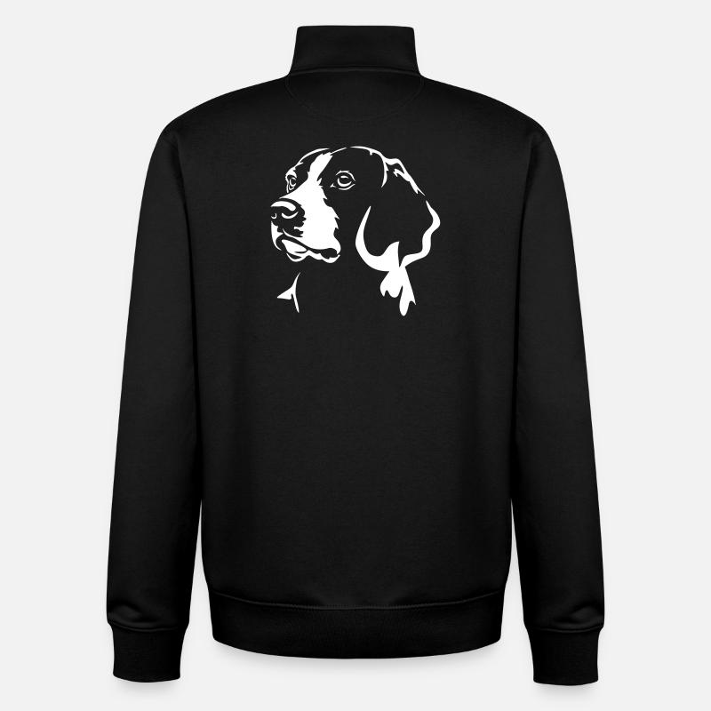 Beagle head "Black Edition" - Unisex Organic Zip Sweatshirt by Stanley/Stella - black