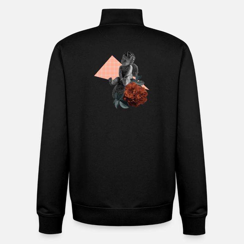 Cherub Rose Ästhetik - Unisex Organic Zip Sweatshirt von Stanley/Stella - Schwarz