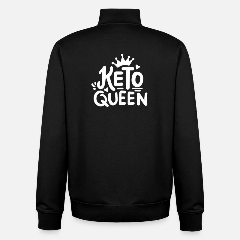 Régime céto cétose céto - Sweat zippé unisexe en coton bio Stanley/Stella - noir