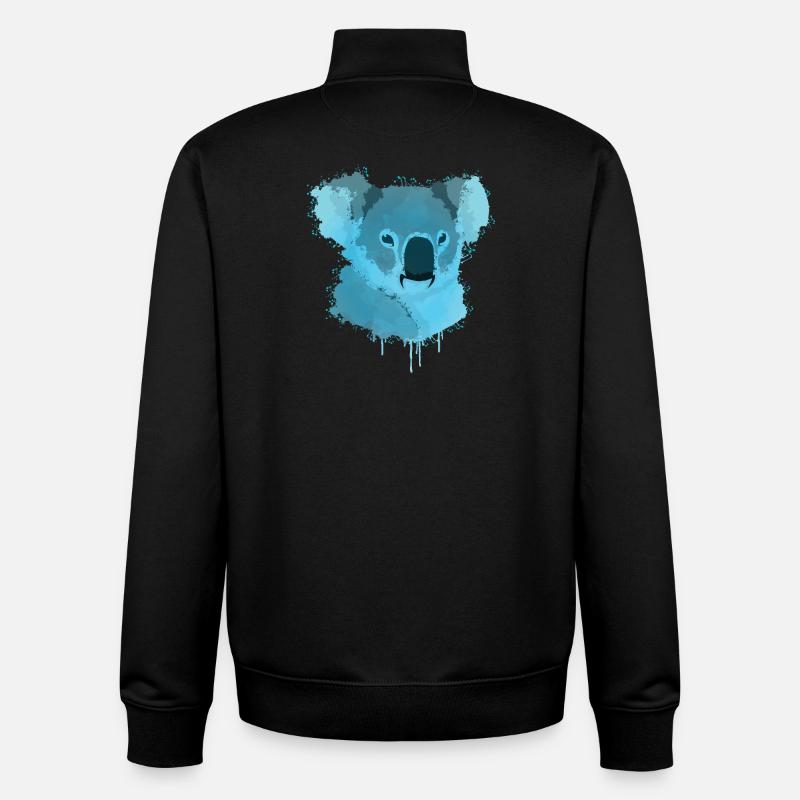 Koala Koala Kunst - Unisex Organic Zip Sweatshirt von Stanley/Stella - Schwarz