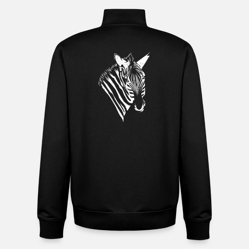 Zebra - Unisex Organic Zip Sweatshirt von Stanley/Stella - Schwarz