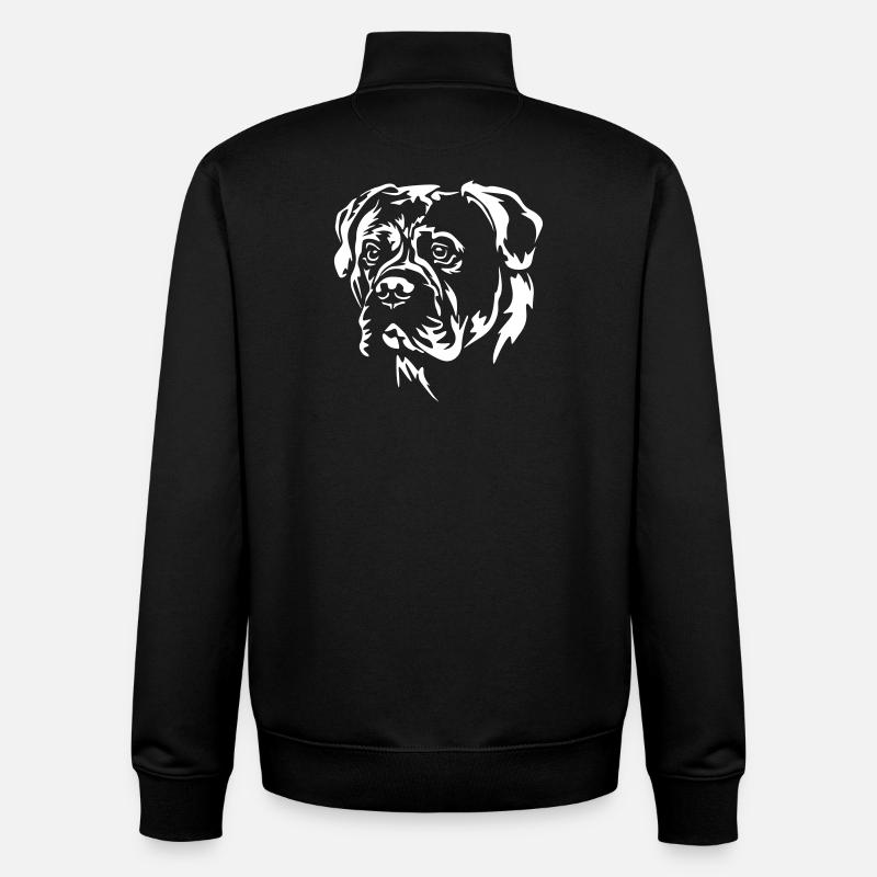 Bullmastiff Kopf "Black Edition" - Unisex Organic Zip Sweatshirt von Stanley/Stella - Schwarz