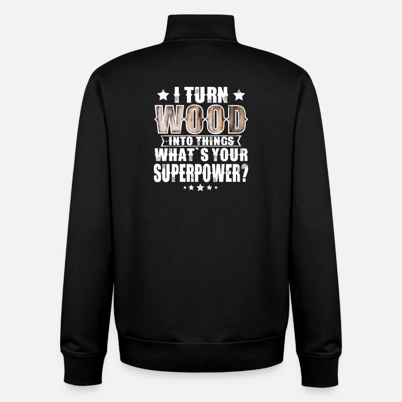 Bois - Sweat zippé unisexe en coton bio Stanley/Stella - noir