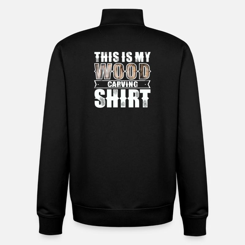 Holzschnitzen - Unisex Organic Zip Sweatshirt von Stanley/Stella - Schwarz