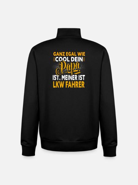 Papa Lkw Fahrer - Unisex Organic Zip Sweatshirt von Stanley/Stella - Schwarz