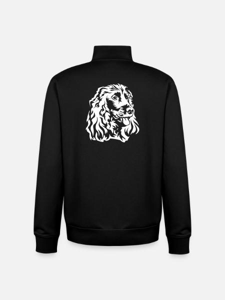 Cocker Spaniel head "Black Edition" - Unisex Organic Zip Sweatshirt by Stanley/Stella - black