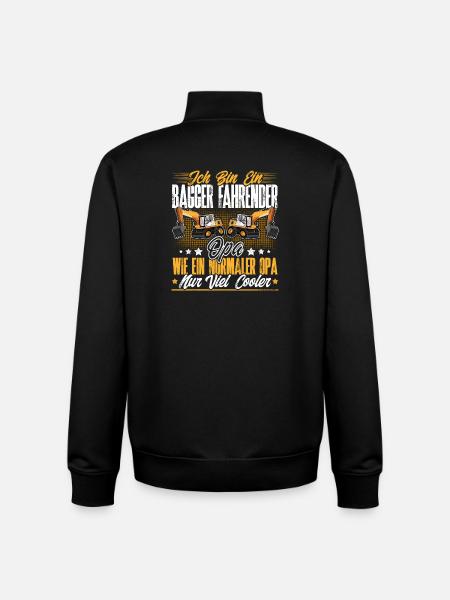 Baggerfahrer Opa - Unisex Organic Zip Sweatshirt von Stanley/Stella - Schwarz