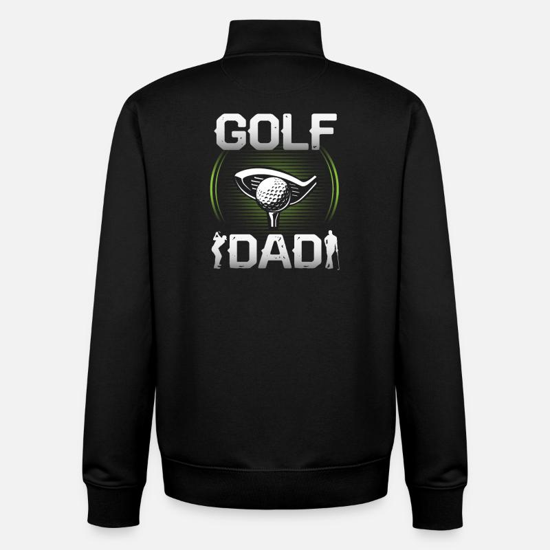 Golf papa - Sweat zippé unisexe en coton bio Stanley/Stella - noir