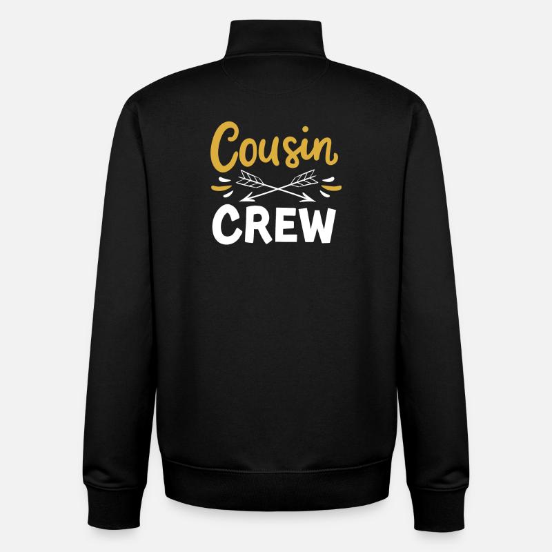 Cousin Crew - Unisex Organic Zip Sweatshirt von Stanley/Stella - Schwarz