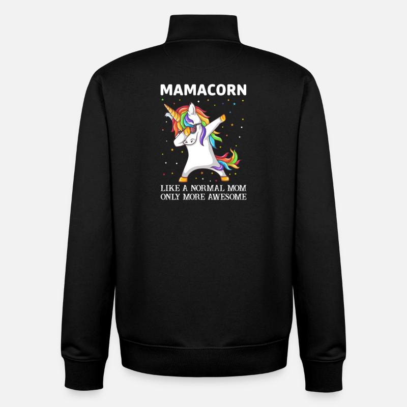 Mamacorn - Unisex Organic Zip Sweatshirt von Stanley/Stella - Schwarz