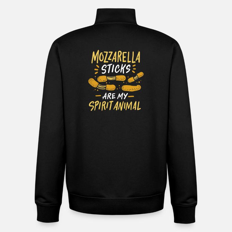 Mozzarella Stick - Unisex Organic Zip Sweatshirt von Stanley/Stella - Schwarz