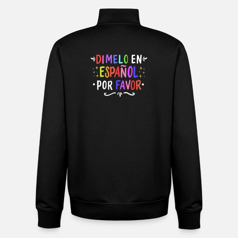 Espagnol Professeur d’espagnol Langue - Sweat zippé unisexe en coton bio Stanley/Stella - noir