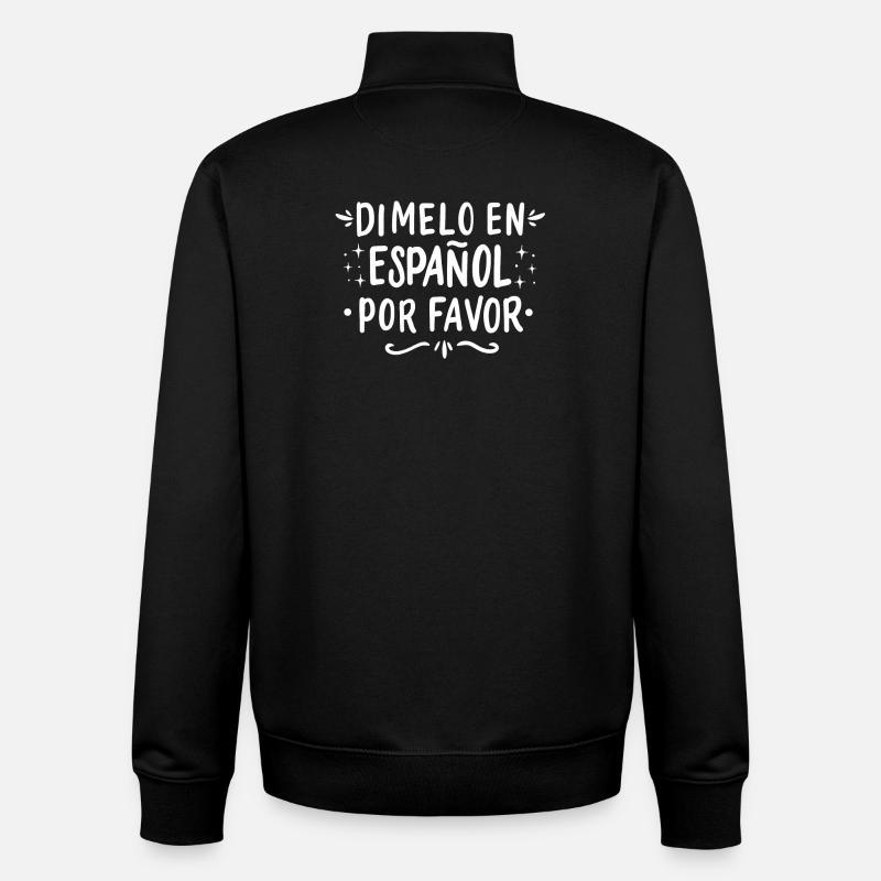 Espagnol Professeur d’espagnol Langue - Sweat zippé unisexe en coton bio Stanley/Stella - noir
