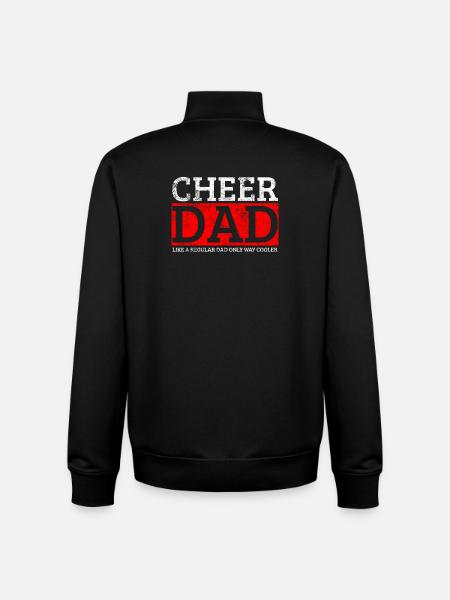 Cheer Dad Cherleader - Unisex Organic Zip Sweatshirt by Stanley/Stella - black