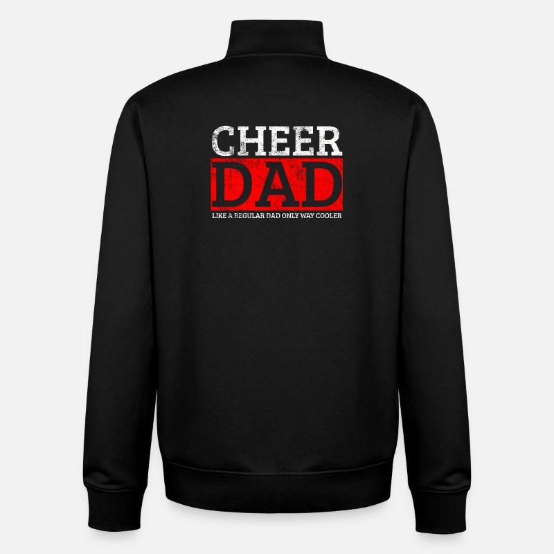 Cheer Dad Cherleader - Sweat zippé unisexe en coton bio Stanley/Stella - noir