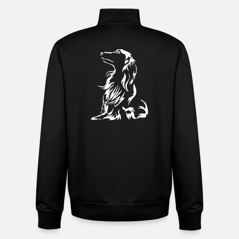 Dachshund "Black Edition" - Unisex Organic Zip Sweatshirt by Stanley/Stella - black