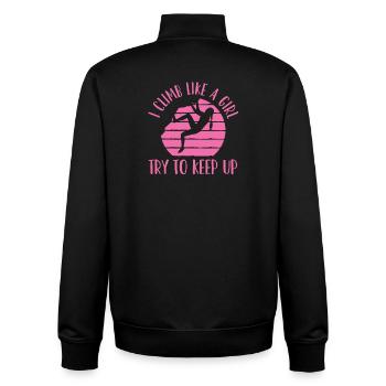 Climbing, Bouldering - Unisex Organic Zip Sweatshirt by Stanley/Stella - black - Back - AI Model Male 185 light (185cm)