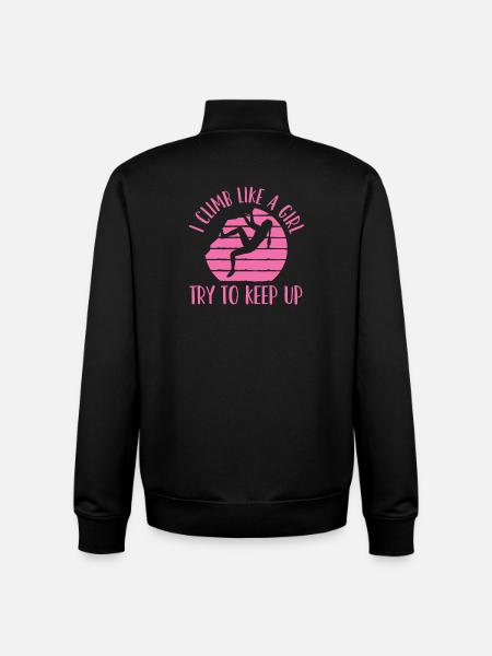 Klettern Bouldern - Unisex Organic Zip Sweatshirt von Stanley/Stella - Schwarz