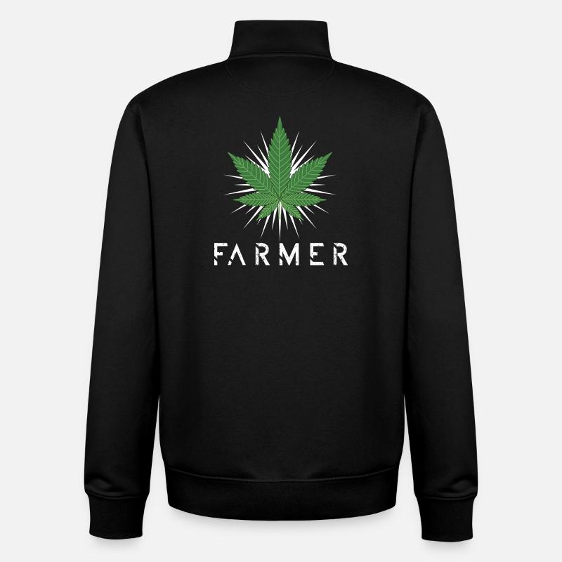 Chanvre Farmer - Sweat zippé unisexe en coton bio Stanley/Stella - noir