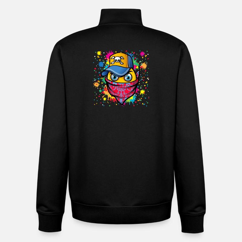 Maske und Graffiti - Unisex Organic Zip Sweatshirt von Stanley/Stella - Schwarz