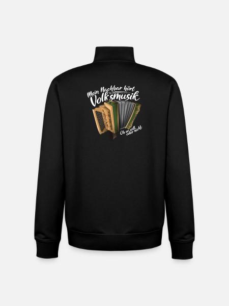 Mein Nachbar hört Volksmusik | ZiachON! - Unisex Organic Zip Sweatshirt von Stanley/Stella - Schwarz