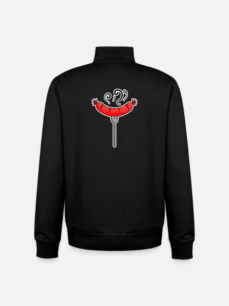 Saucisse - Sweat zippé unisexe en coton bio Stanley/Stella - noir