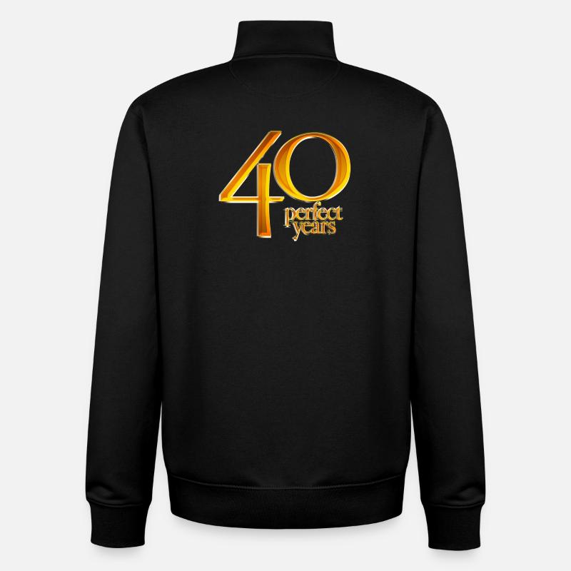 40e anniversaire - Sweat zippé unisexe en coton bio Stanley/Stella - noir