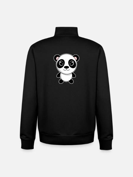 Panda - Unisex Organic Zip Sweatshirt by Stanley/Stella - black