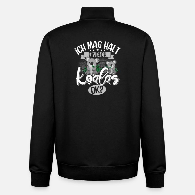 Koala - Unisex Organic Zip Sweatshirt von Stanley/Stella - Schwarz