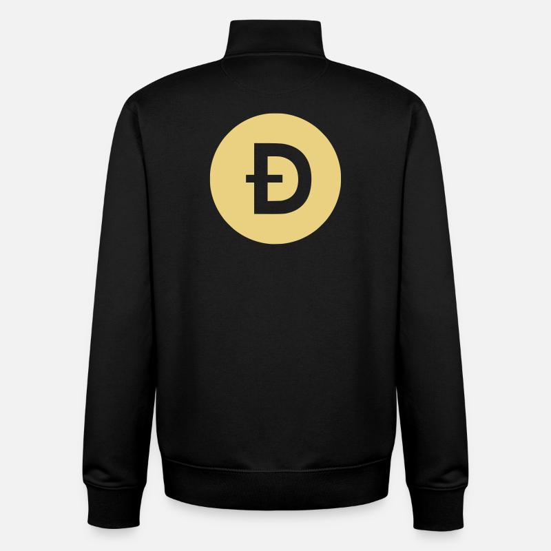 Logo DOGE - Sweat zippé unisexe en coton bio Stanley/Stella - noir
