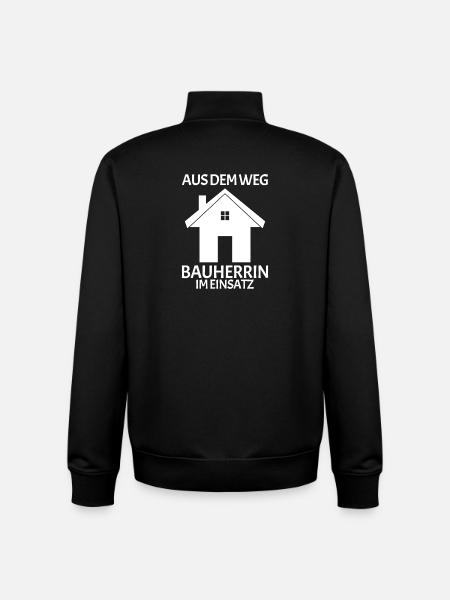 Bauherrin Aus dem Weg - Unisex Organic Zip Sweatshirt von Stanley/Stella - Schwarz