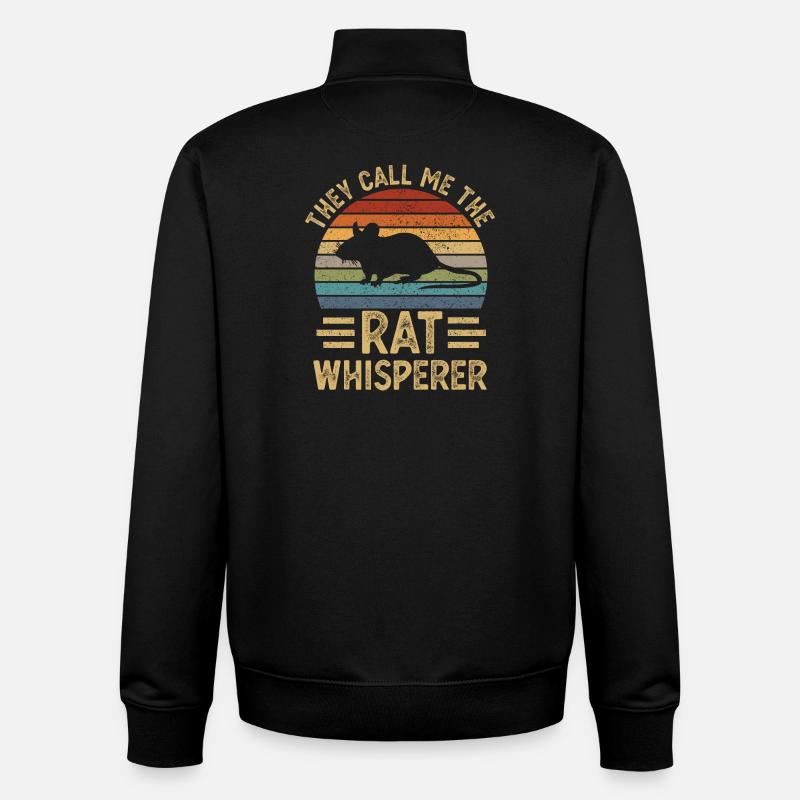 Rat rats - Unisex Organic Zip Sweatshirt by Stanley/Stella - black