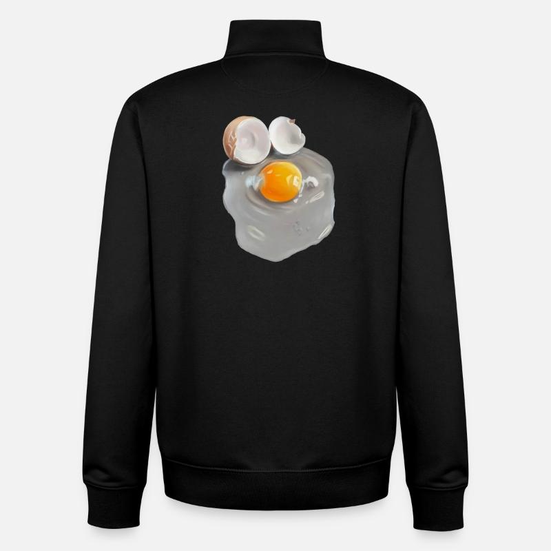 Eierbild im Grau-Abstrakt - Unisex Organic Zip Sweatshirt von Stanley/Stella - Schwarz