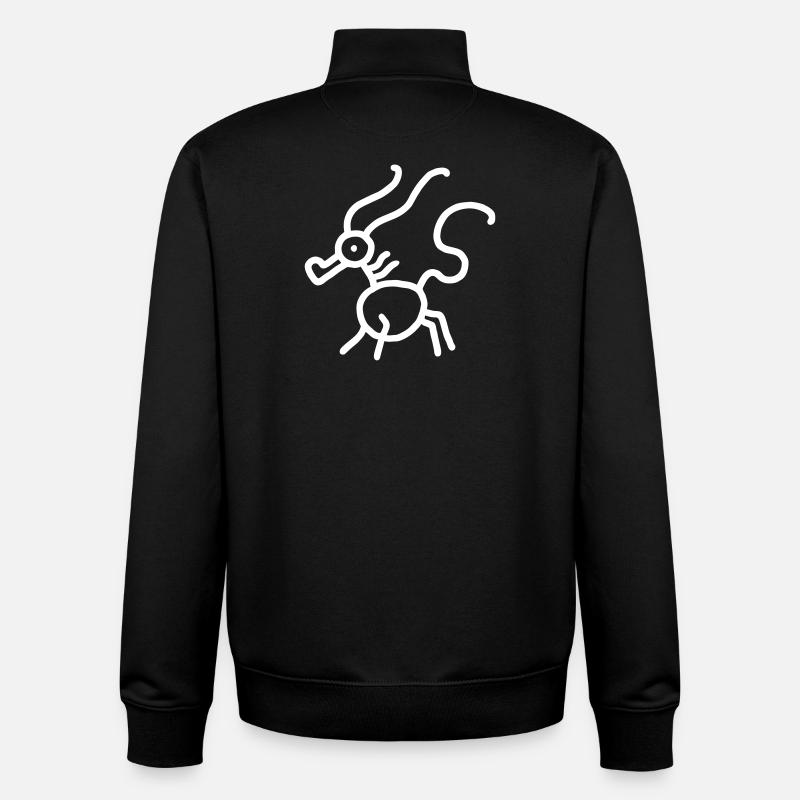 Dragon Minimal - Sweat zippé unisexe en coton bio Stanley/Stella - noir