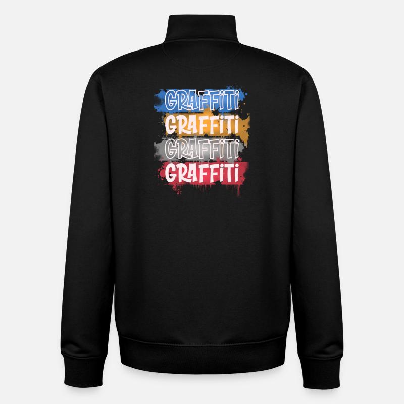 Graffiti - Unisex Organic Zip Sweatshirt von Stanley/Stella - Schwarz