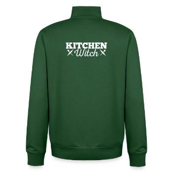 Cuisson Cuisinier - Sweat zippé unisexe en coton bio Stanley/Stella - vert bouteille - Dos - AI Model Male 185 dark (185cm)