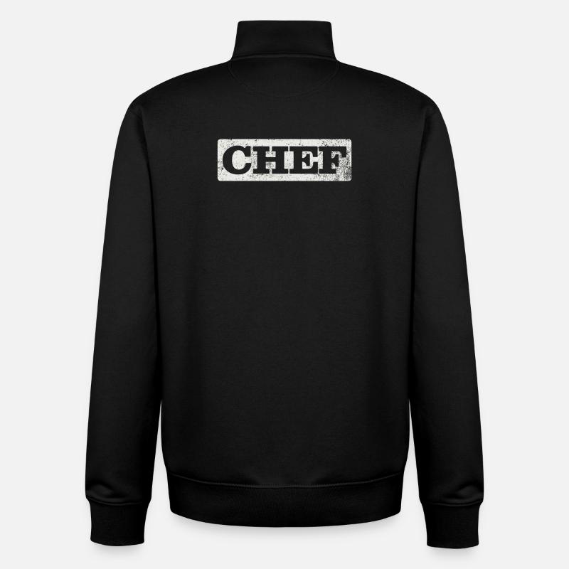Chef Cook Hobby Chef - Unisex Organic Zip Sweatshirt by Stanley/Stella - black