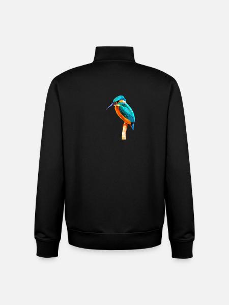 Kingfisher - Sweat zippé unisexe en coton bio Stanley/Stella - noir