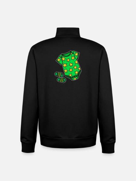 Strampler Bébé Enceinte - Sweat zippé unisexe en coton bio Stanley/Stella - noir