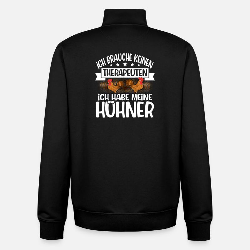 Hühner - Unisex Organic Zip Sweatshirt von Stanley/Stella - Schwarz