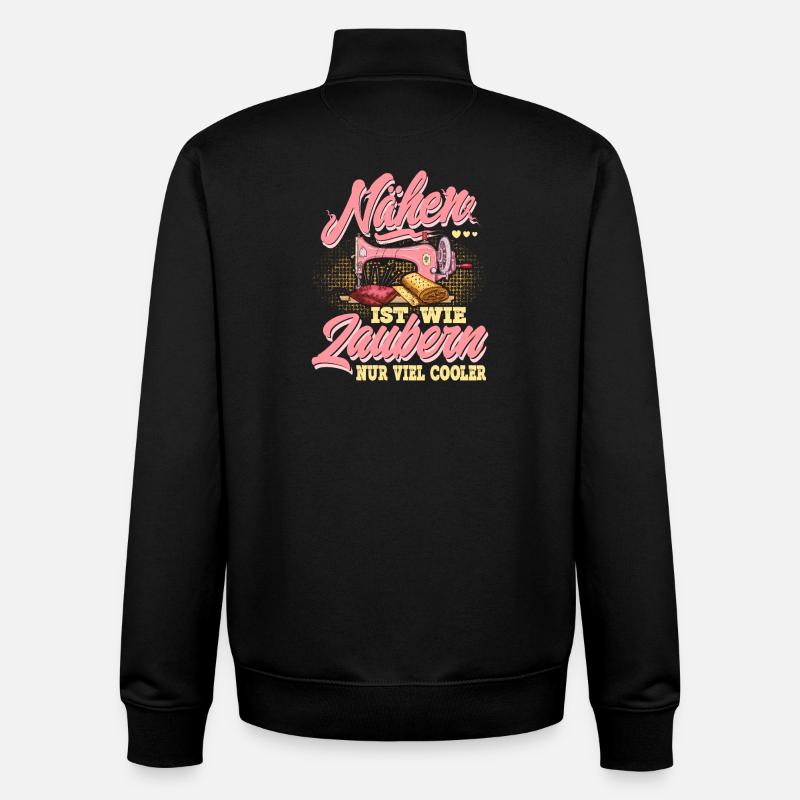 Couture - Sweat zippé unisexe en coton bio Stanley/Stella - noir