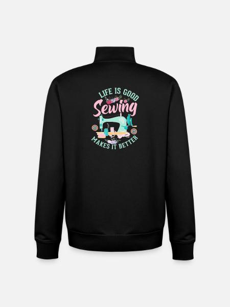 Couture - Sweat zippé unisexe en coton bio Stanley/Stella - noir