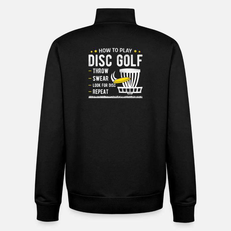Disc Golf - Unisex Organic Zip Sweatshirt by Stanley/Stella - black