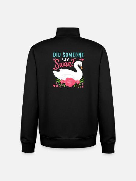 Swans Waterbirds Swan - Unisex Organic Zip Sweatshirt by Stanley/Stella - black
