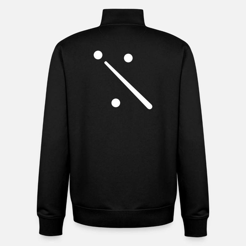 Billard Billardspiel - Sweat zippé unisexe en coton bio Stanley/Stella - noir