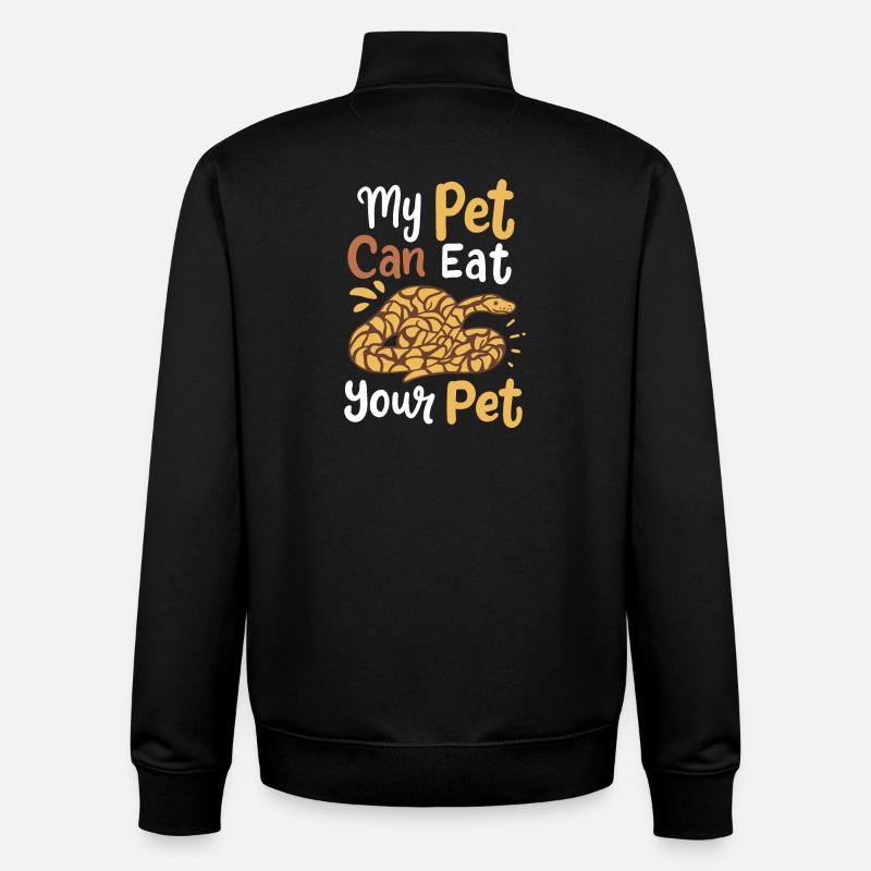 Python Snake Snake Owner - Unisex Organic Zip Sweatshirt by Stanley/Stella - black
