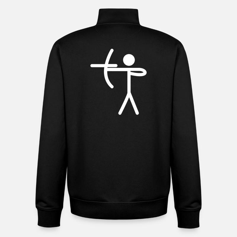 Tir à l’arc - Sweat zippé unisexe en coton bio Stanley/Stella - noir