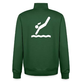 Tower jumping - Unisex Organic Zip Sweatshirt by Stanley/Stella - bottle green - Back - AI Model Male 185 dark (185cm)