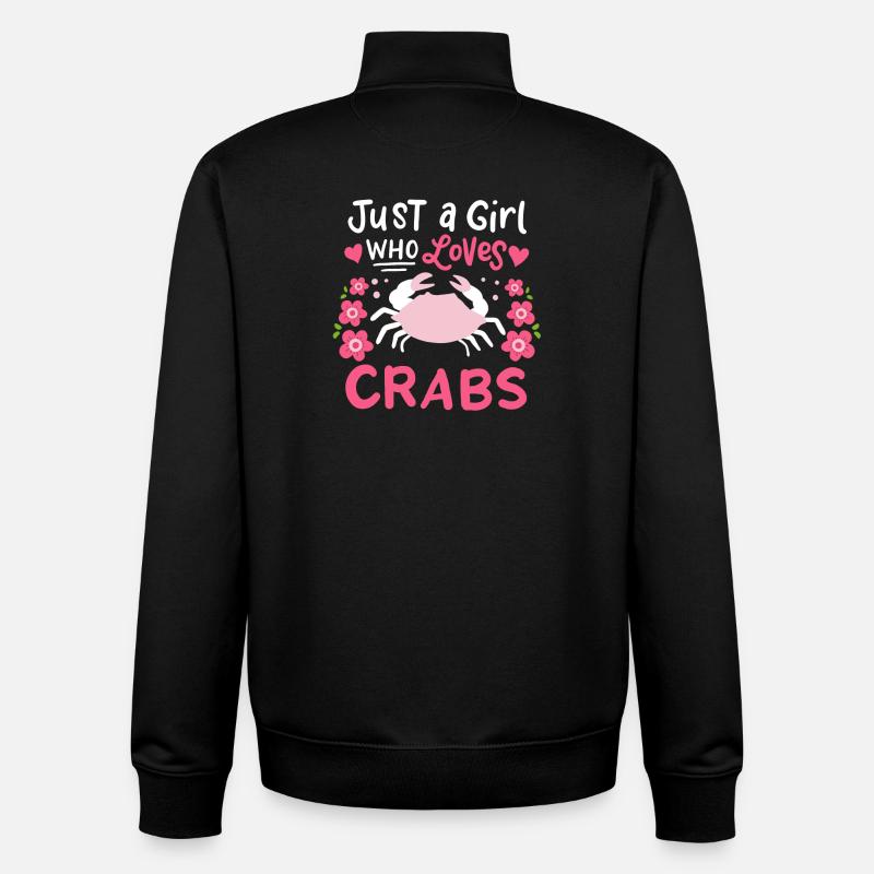 Krabben Meeresfrüchte - Unisex Organic Zip Sweatshirt von Stanley/Stella - Schwarz
